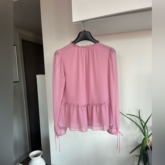 Aritzia Wilfred Rhyme Elegant Pink new Women's Formal Wedding Guest Blouse XXS - Picture 9 of 16